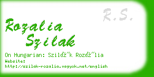 rozalia szilak business card